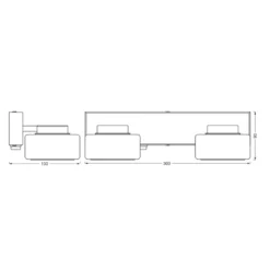 LEDVANCE Aplique de pared LED Orbis Flame, 2 luces, cromo, IP44