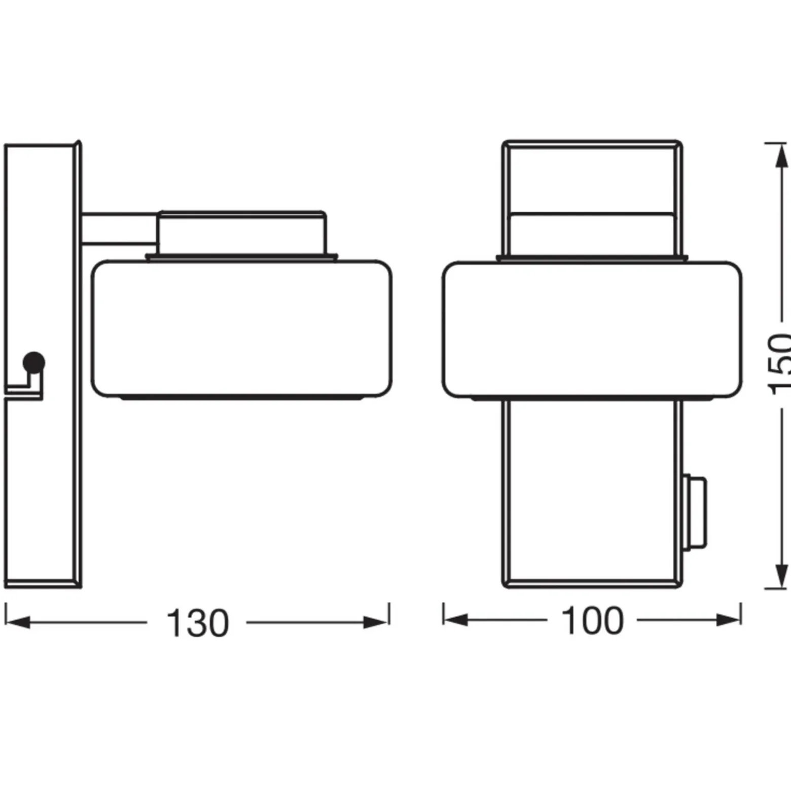 LEDVANCE Aplique de pared LED Orbis Flame, 1 luz, cromo, IP44