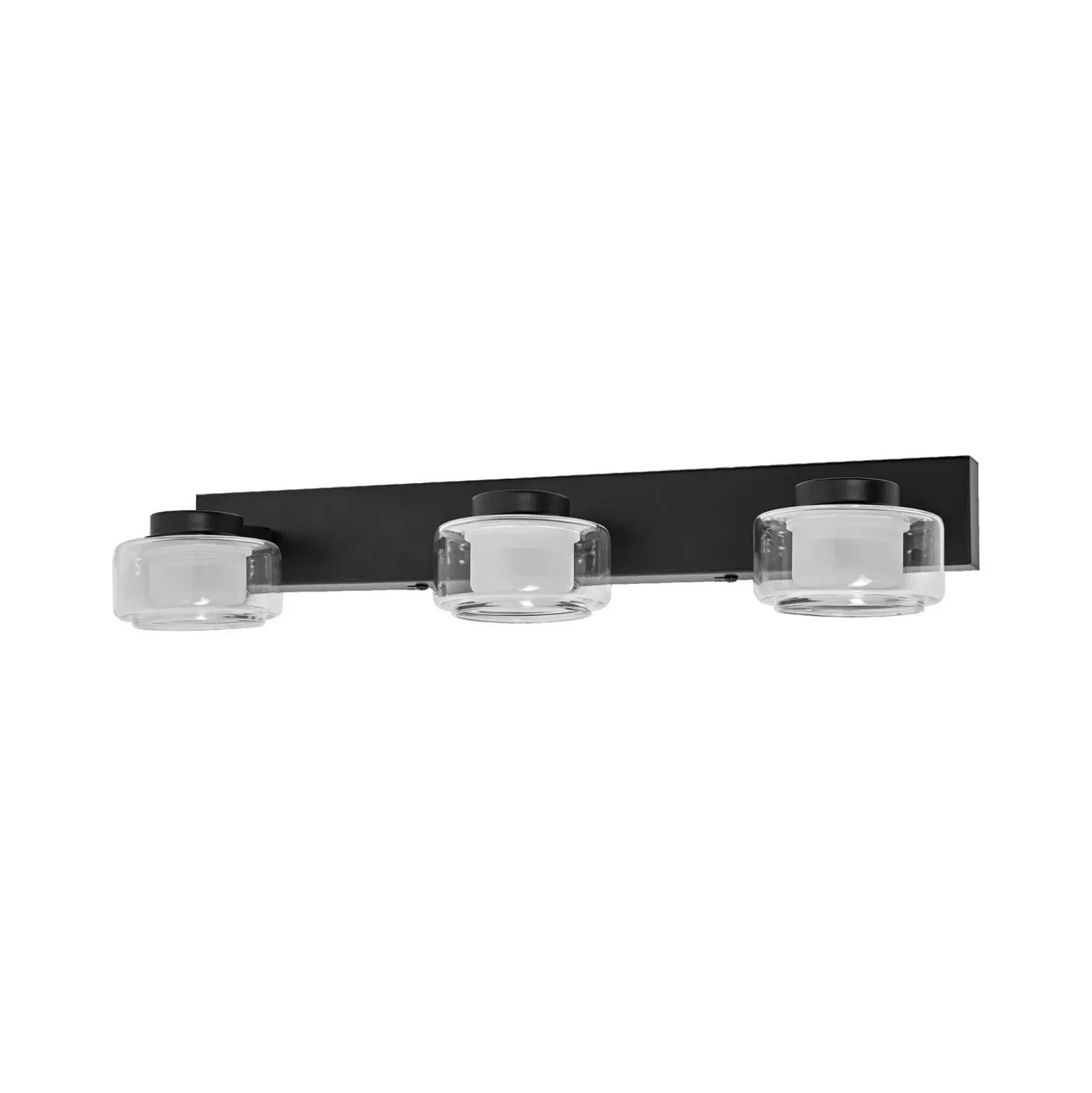LEDVANCE Aplique de pared LED Orbis Flame, 3 luces, negro, IP44