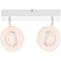 LEDVANCE LED downlight Saturn, CCT, 2 luces, largo, blanco