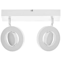 LEDVANCE LED downlight Saturn, CCT, 2 luces, largo, blanco