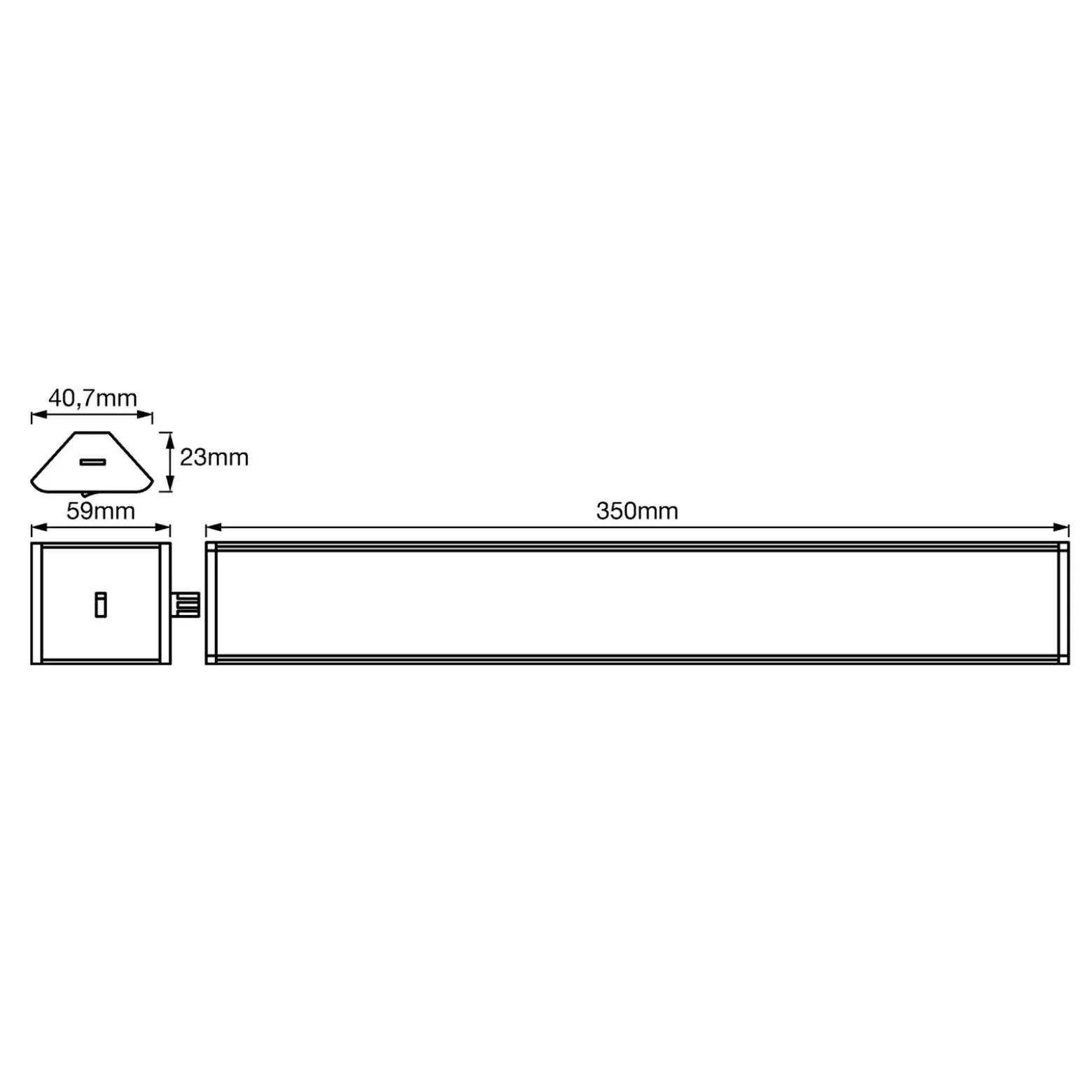 LEDVANCE Lámpara bajo mueble de esquina 35cm 2 unidades