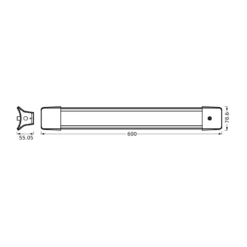 LEDVANCE lámpara colgante LED de oficina Line 840 longitud 60 cm, blanco