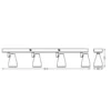 LEDVANCE Pear foco de superficie GU10 4 luz gris