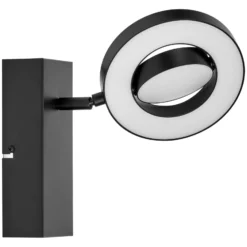 LEDVANCE Saturno CCT Foco de pared LED, interruptor, negro