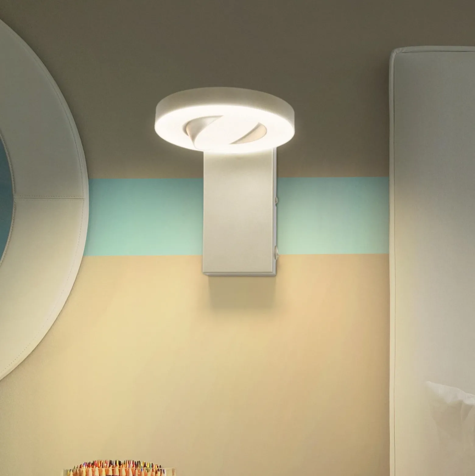 LEDVANCE Saturno CCT Foco de pared LED, interruptor, blanco