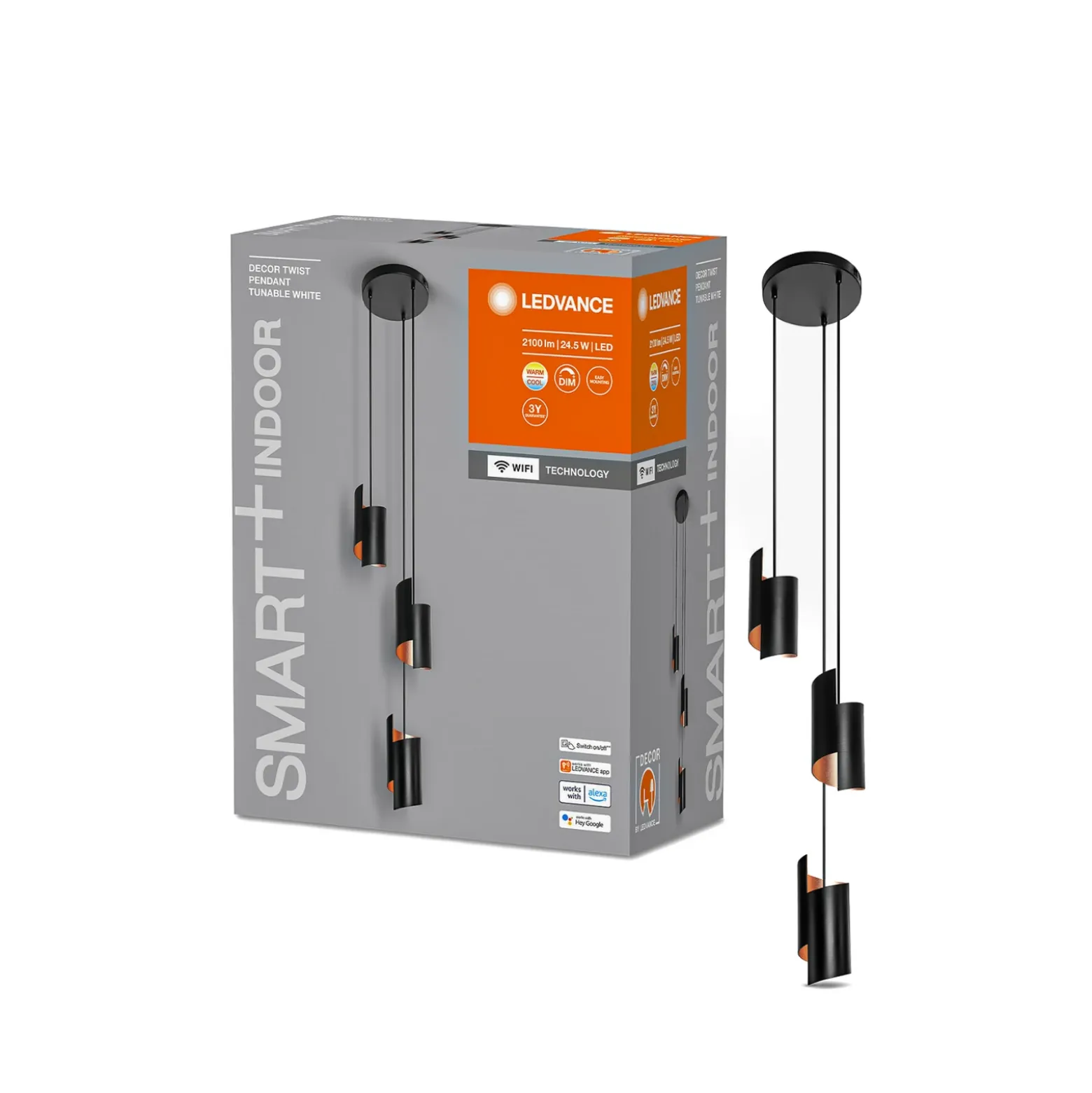 LEDVANCE SMART+ WiFi Decor Twist péndulo negro