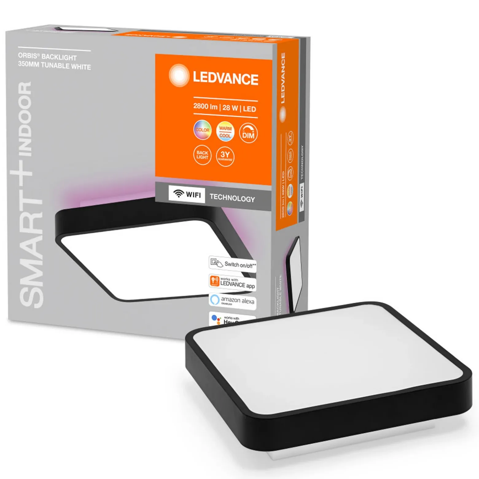LEDVANCE SMART+ WiFi Orbis Backlight negro 35x35