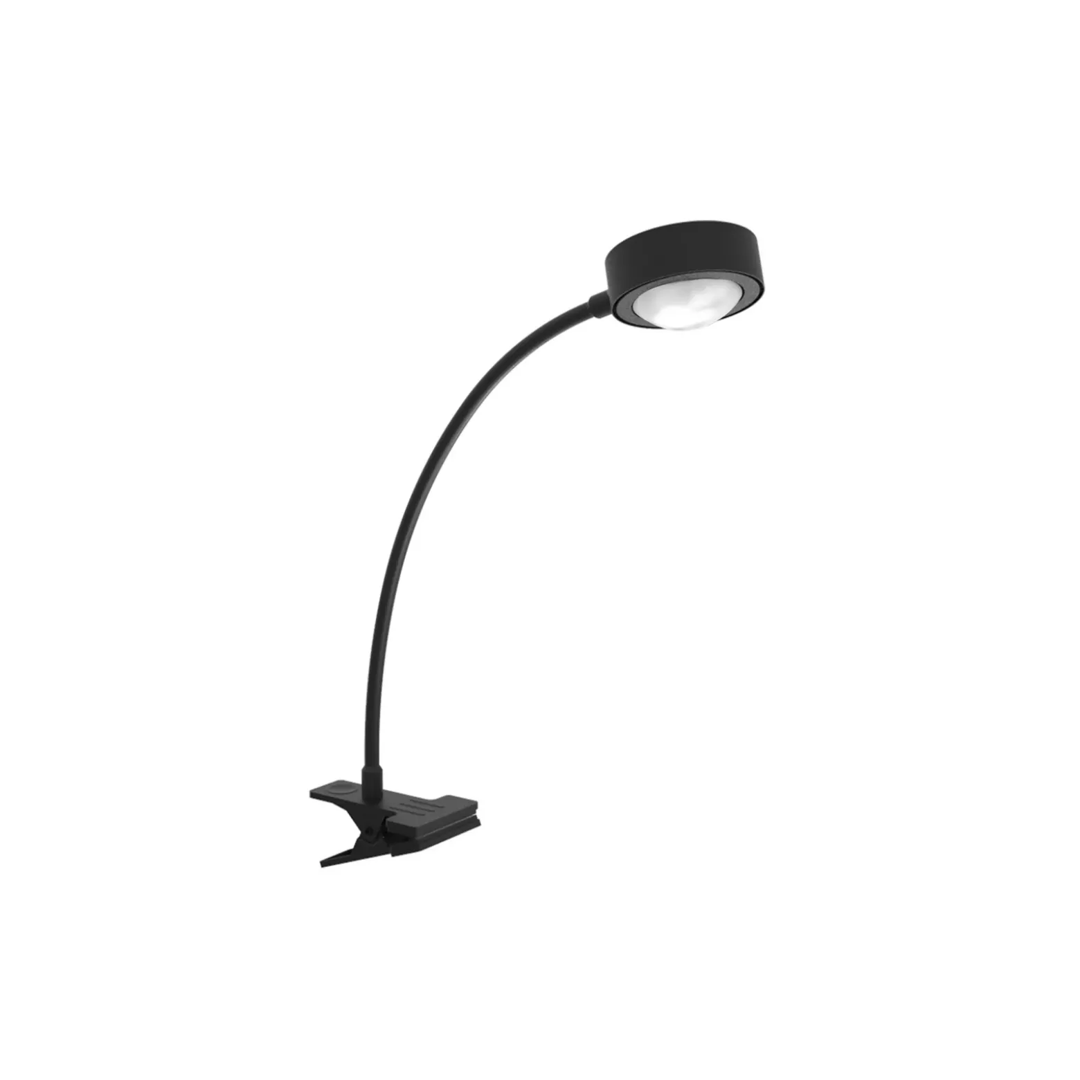 LightMe lámpara de mesa Powerlens Flex, pinza, negro