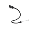LightMe lámpara de mesa Powerlens Snake, negra, brazo flexible