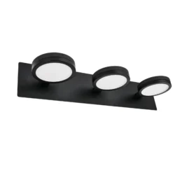 LIGHTME lámpara espejo LED Aqua down 3 luces negro
