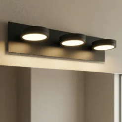 LIGHTME lámpara espejo LED Aqua down 3 luces negro
