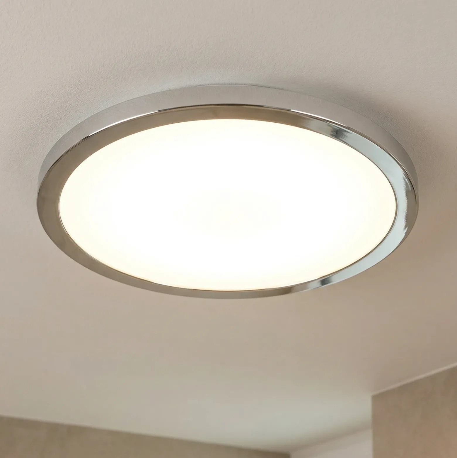LightMe Plafón LED Aqua Ø30,2cm cromo