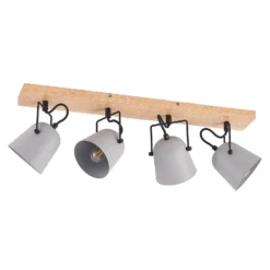Lindby Adalin plafón, 4 luces, gris