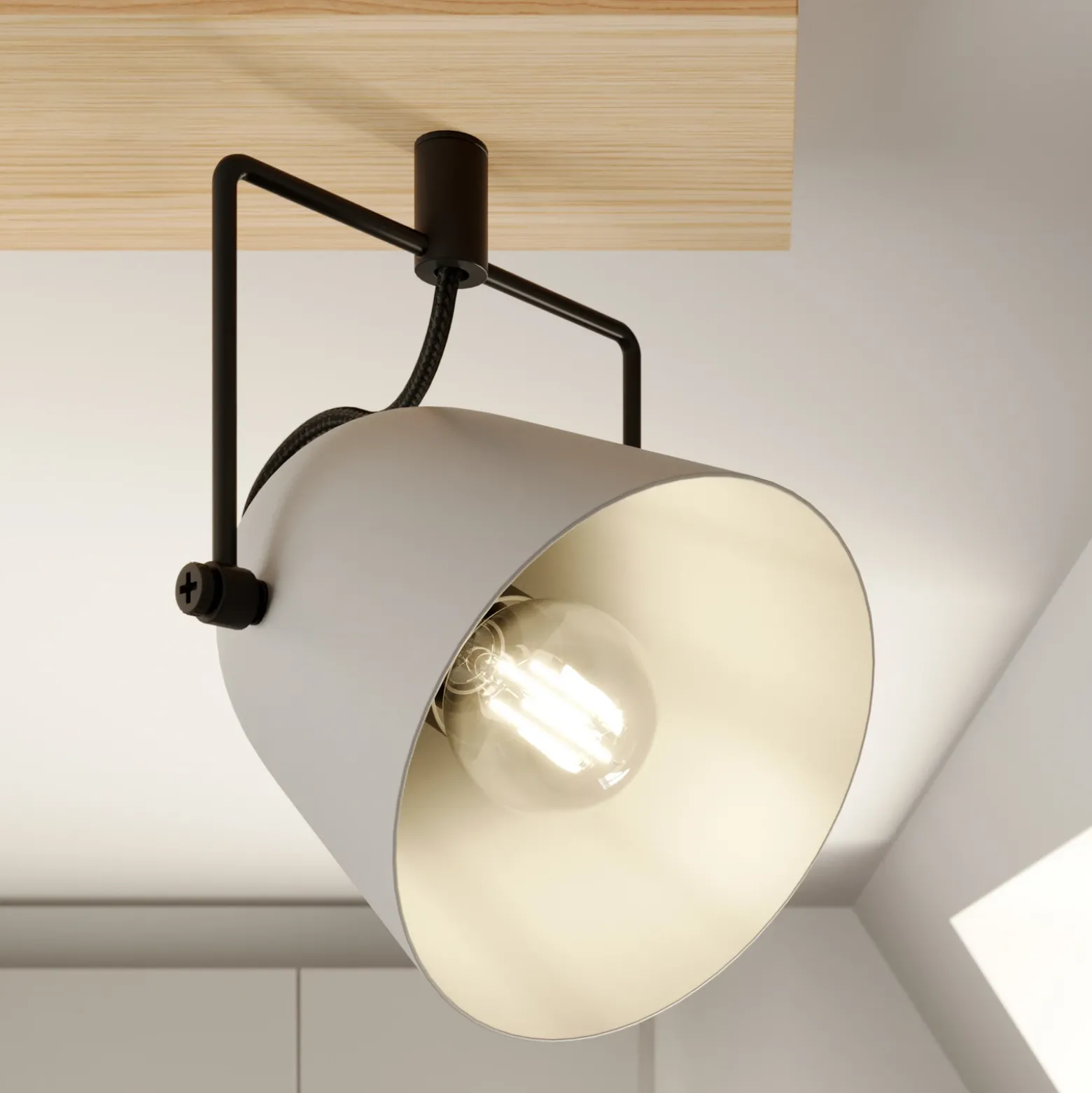Lindby Adalin plafón, 3 luces, gris