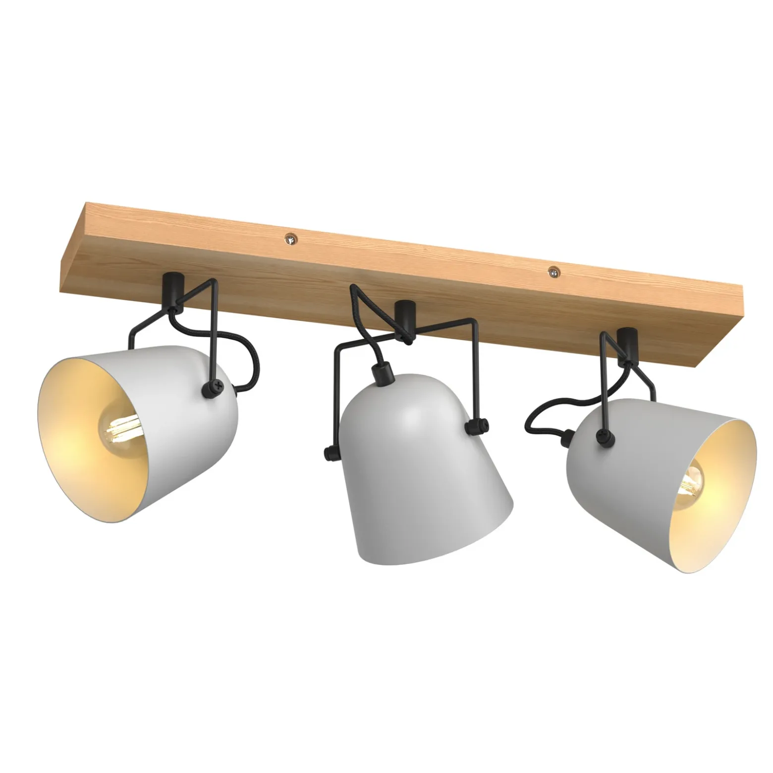 Lindby Adalin plafón, 3 luces, gris