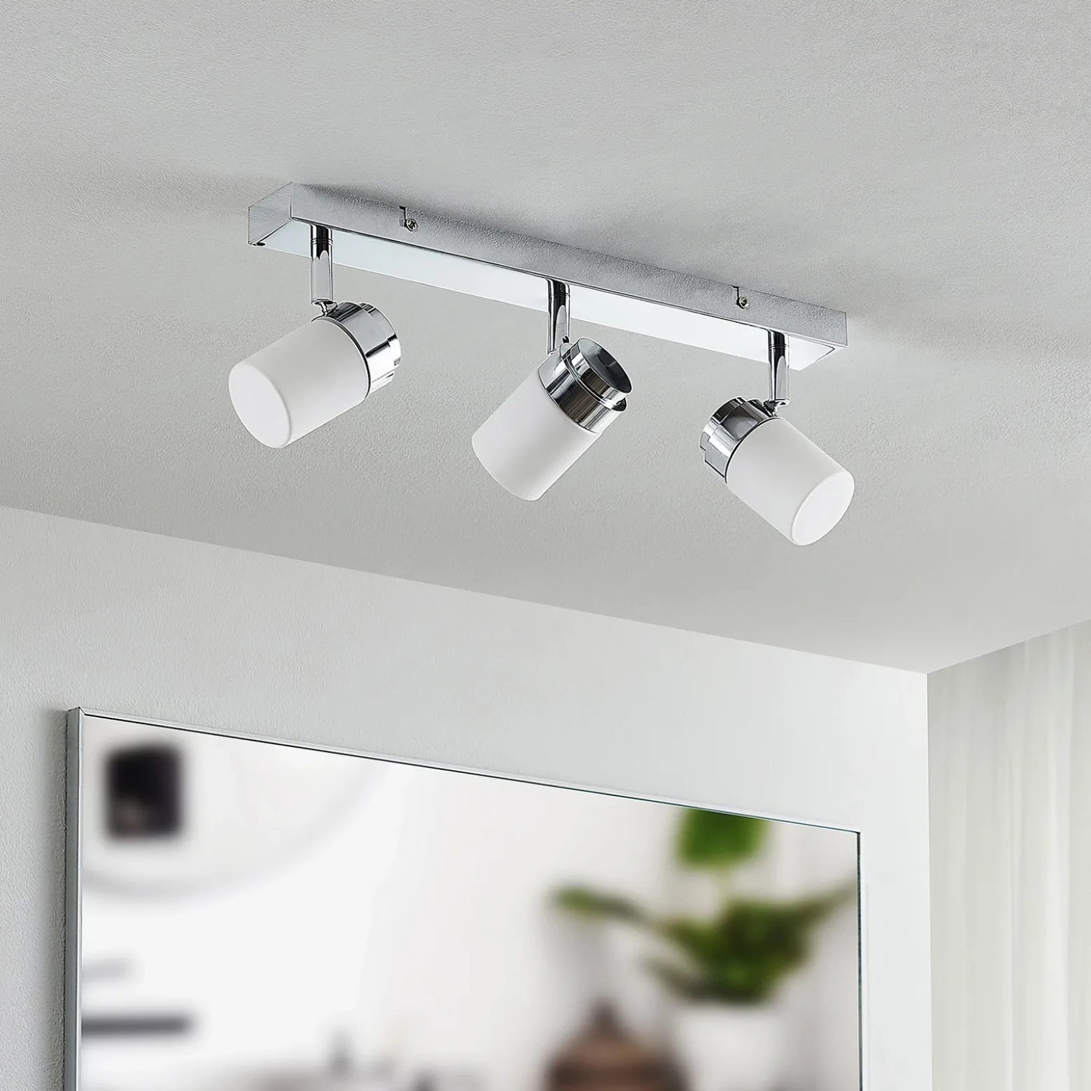 Lindby Alimari downlight de techo, cromo, largo