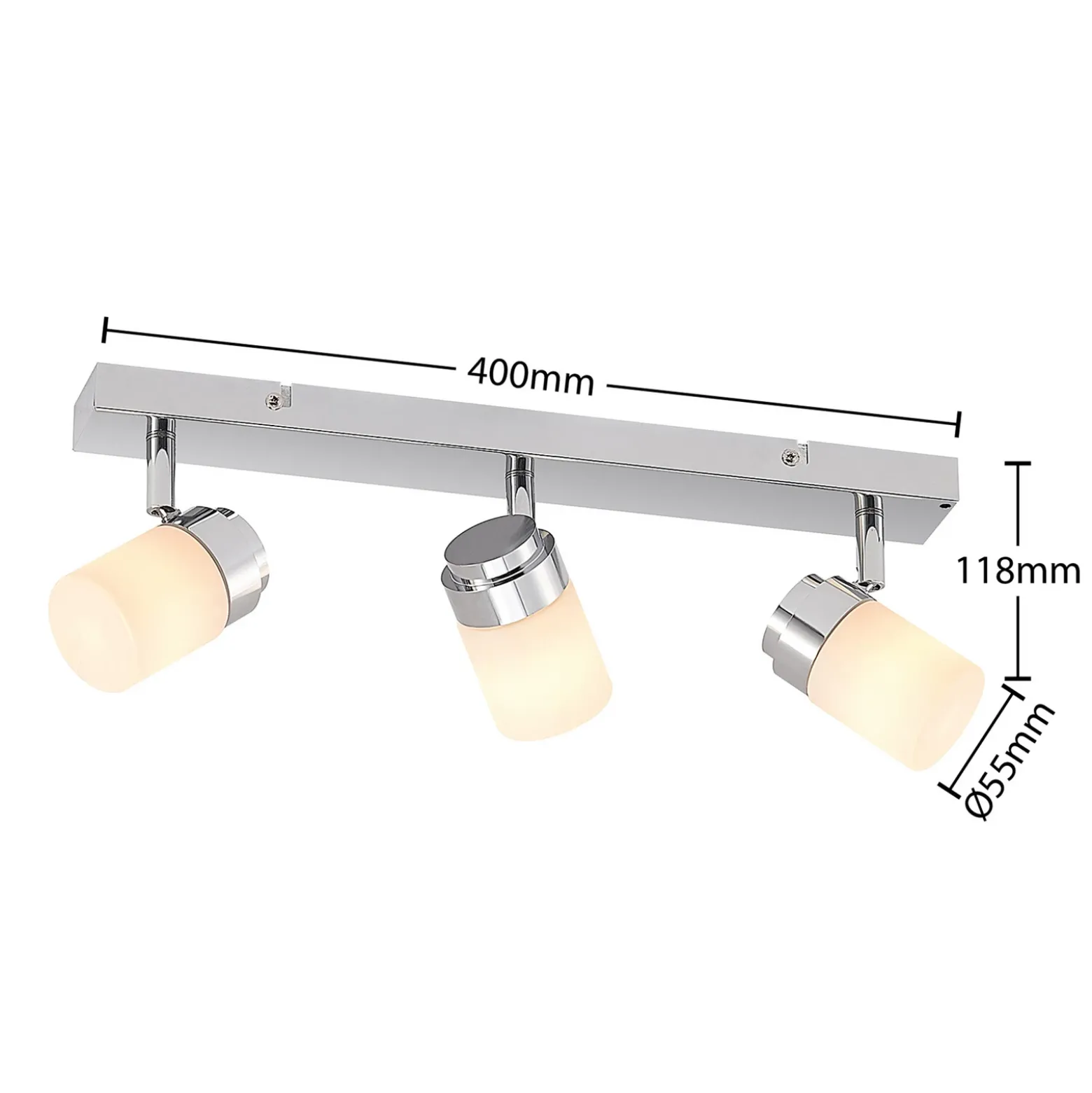 Lindby Alimari downlight de techo, cromo, largo