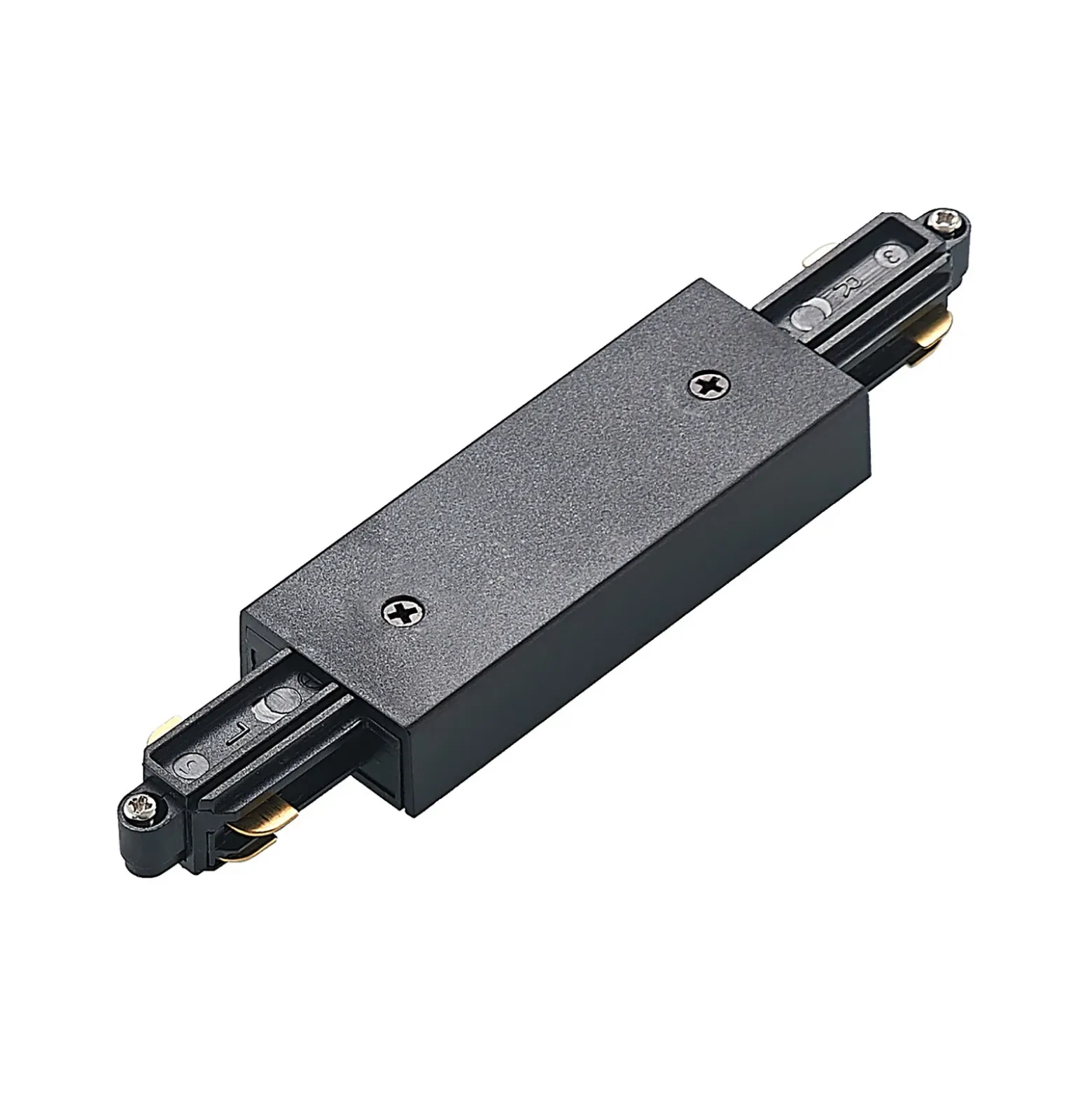 Lindby Alimentador central Linaro, negro, sistema de riel monofásico