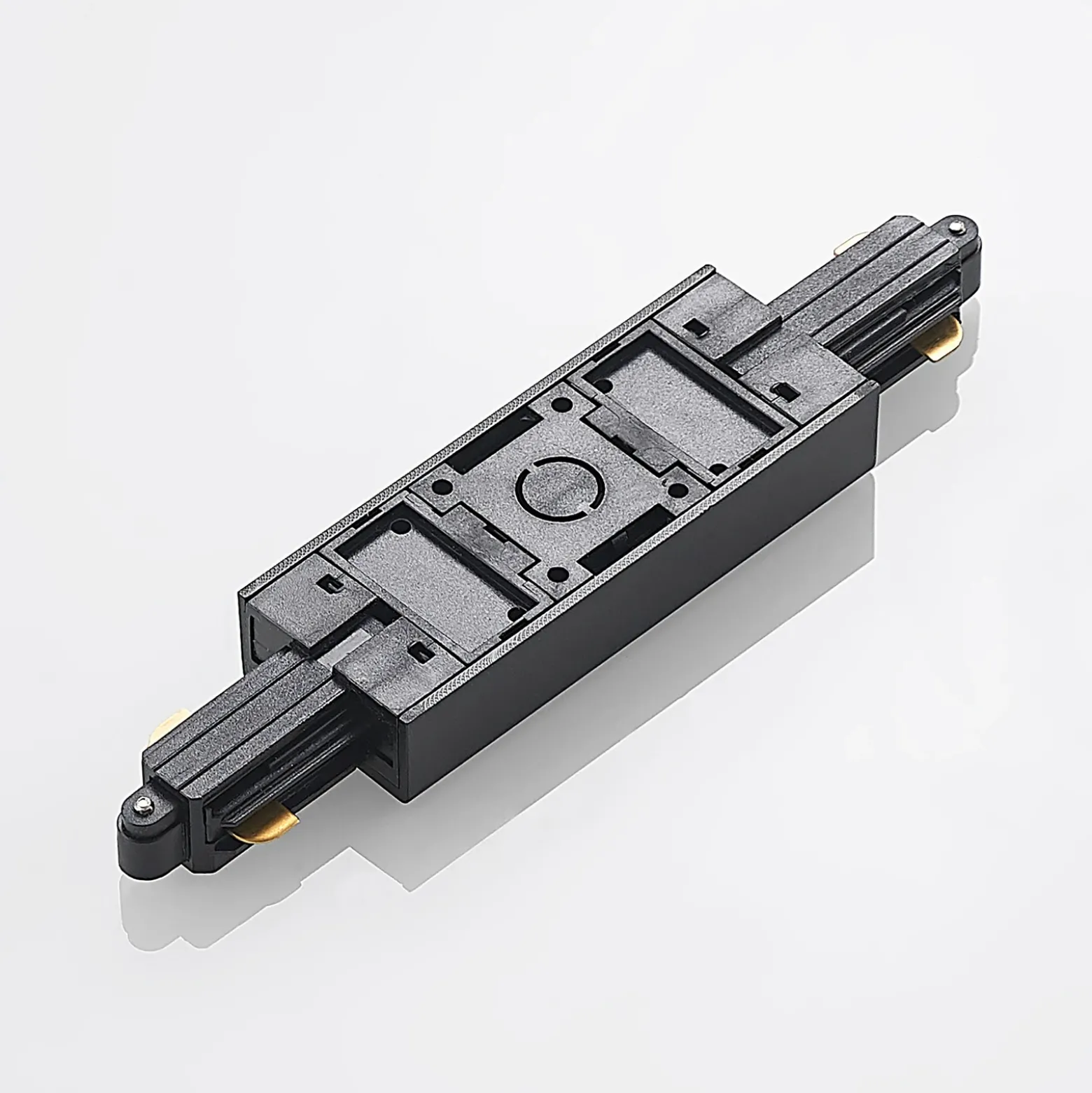 Lindby Alimentador central Linaro, negro, sistema de riel monofásico