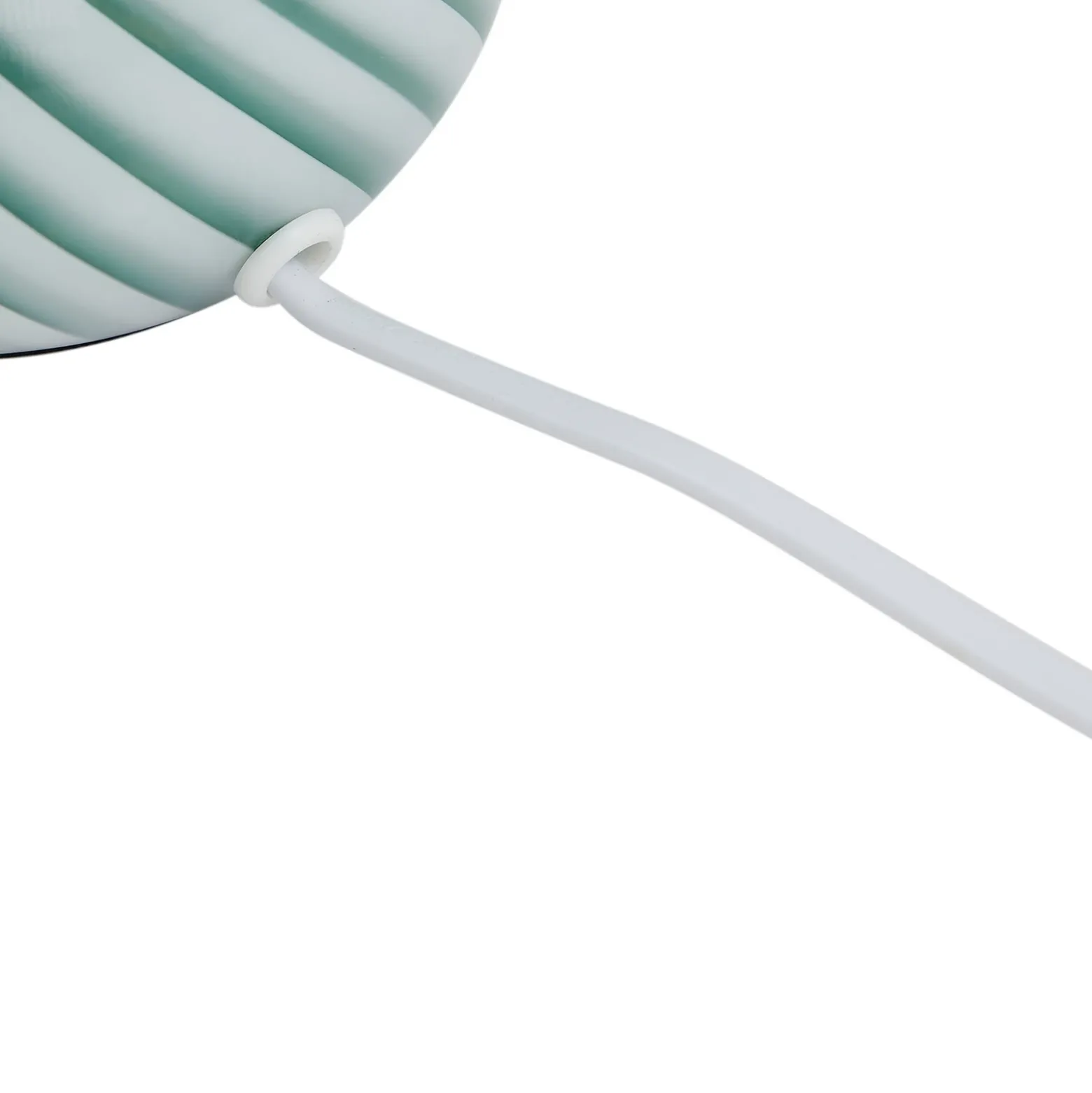 Lindby Andriana lámpara de mesa, verde/blanco, cristal, Ø 15 cm