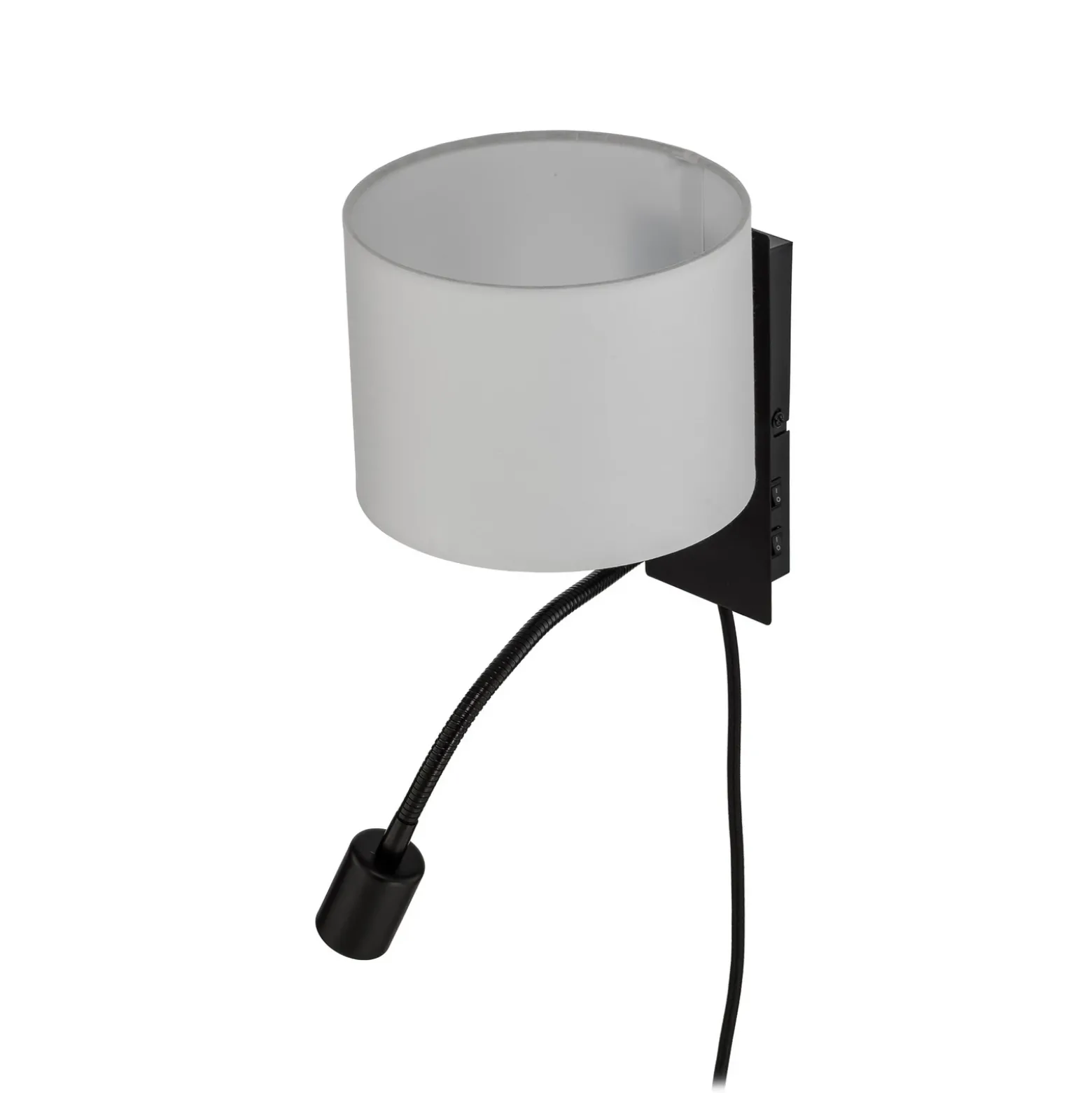 Lindby aplique de pared Florens, negro, lámpara de lectura LED, 23,5 cm