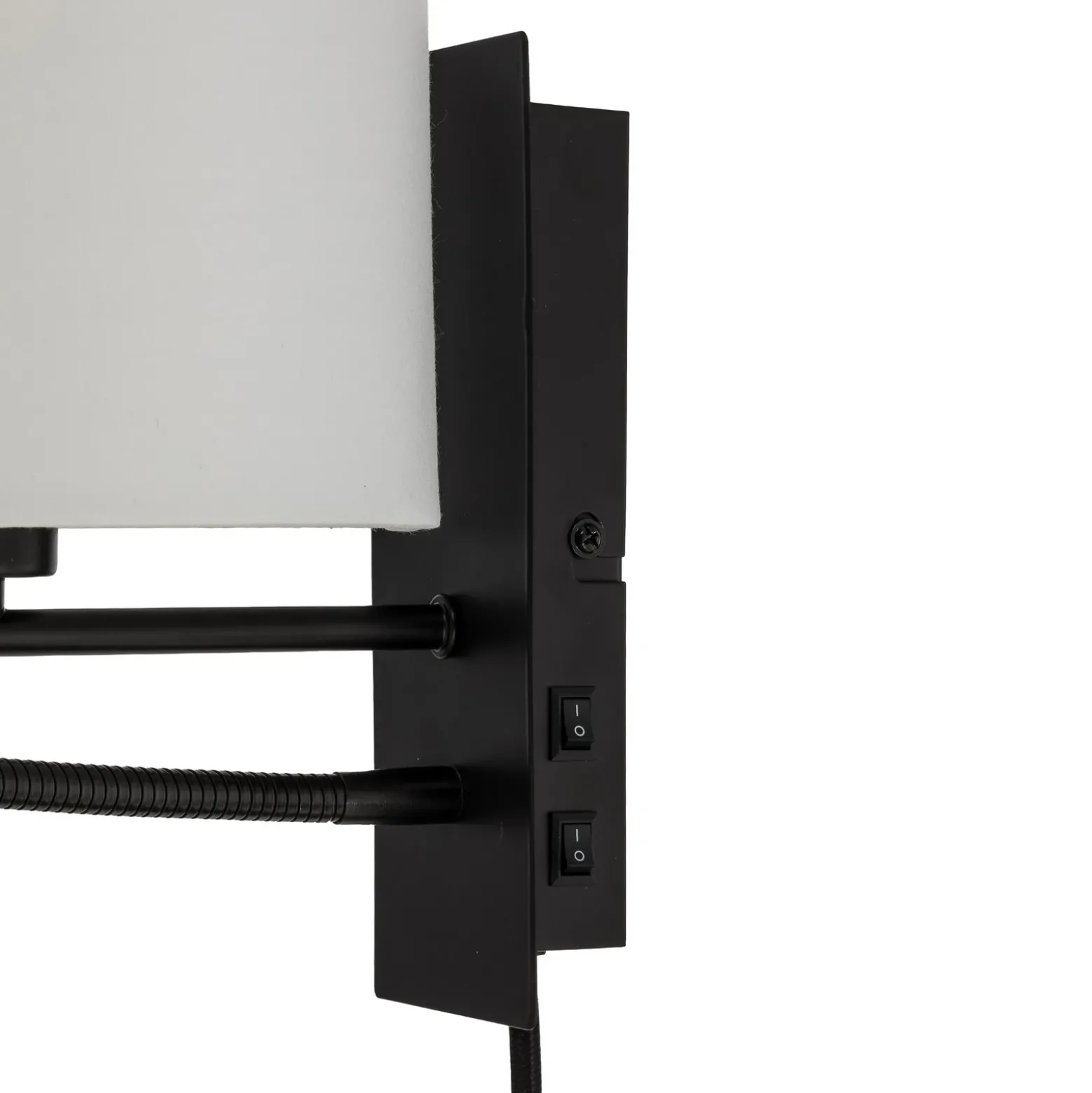 Lindby aplique de pared Florens, negro, lámpara de lectura LED, 23,5 cm