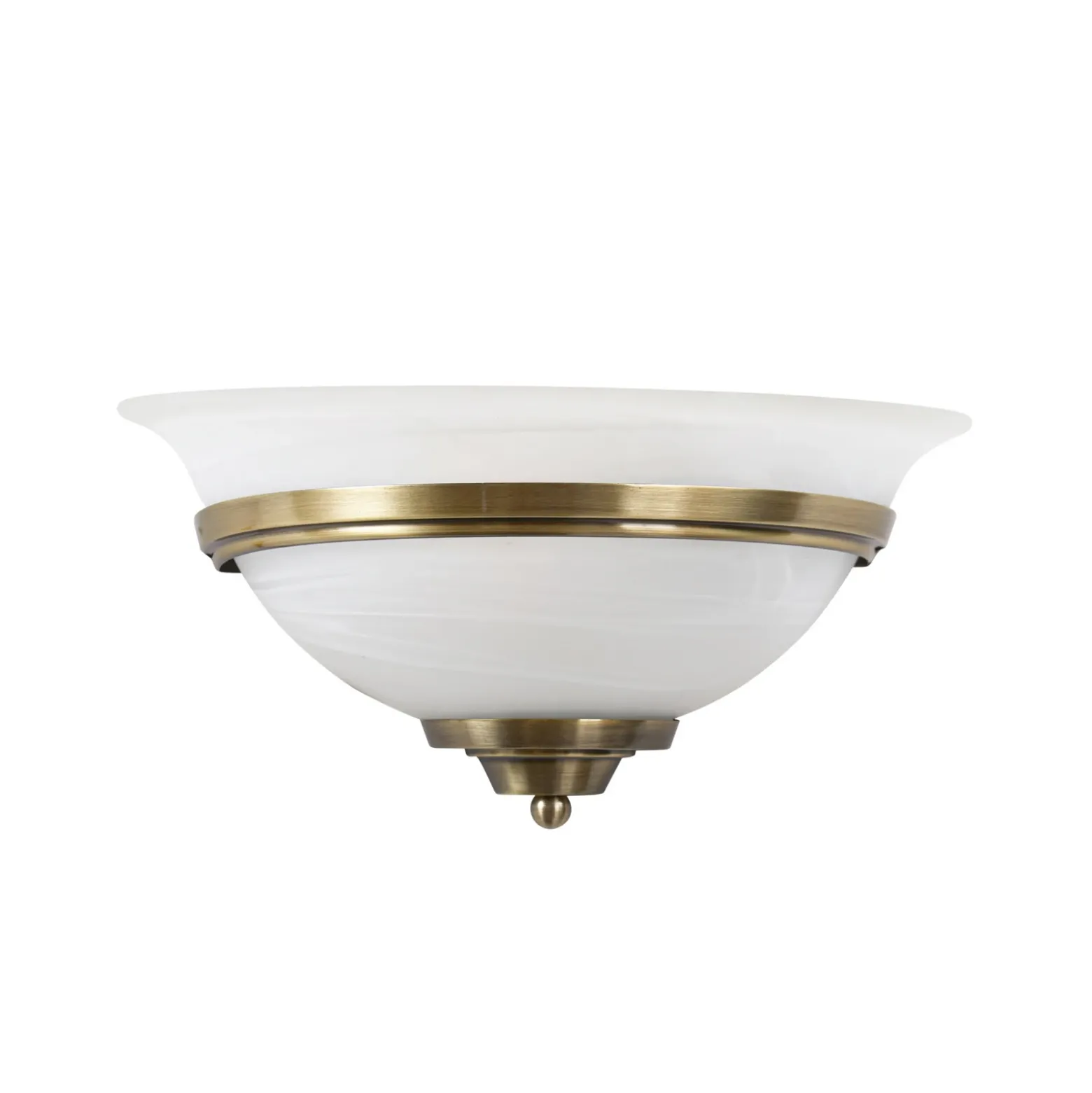 Lindby aplique de pared Irimia, 31 cm, latón envejecido, cristal