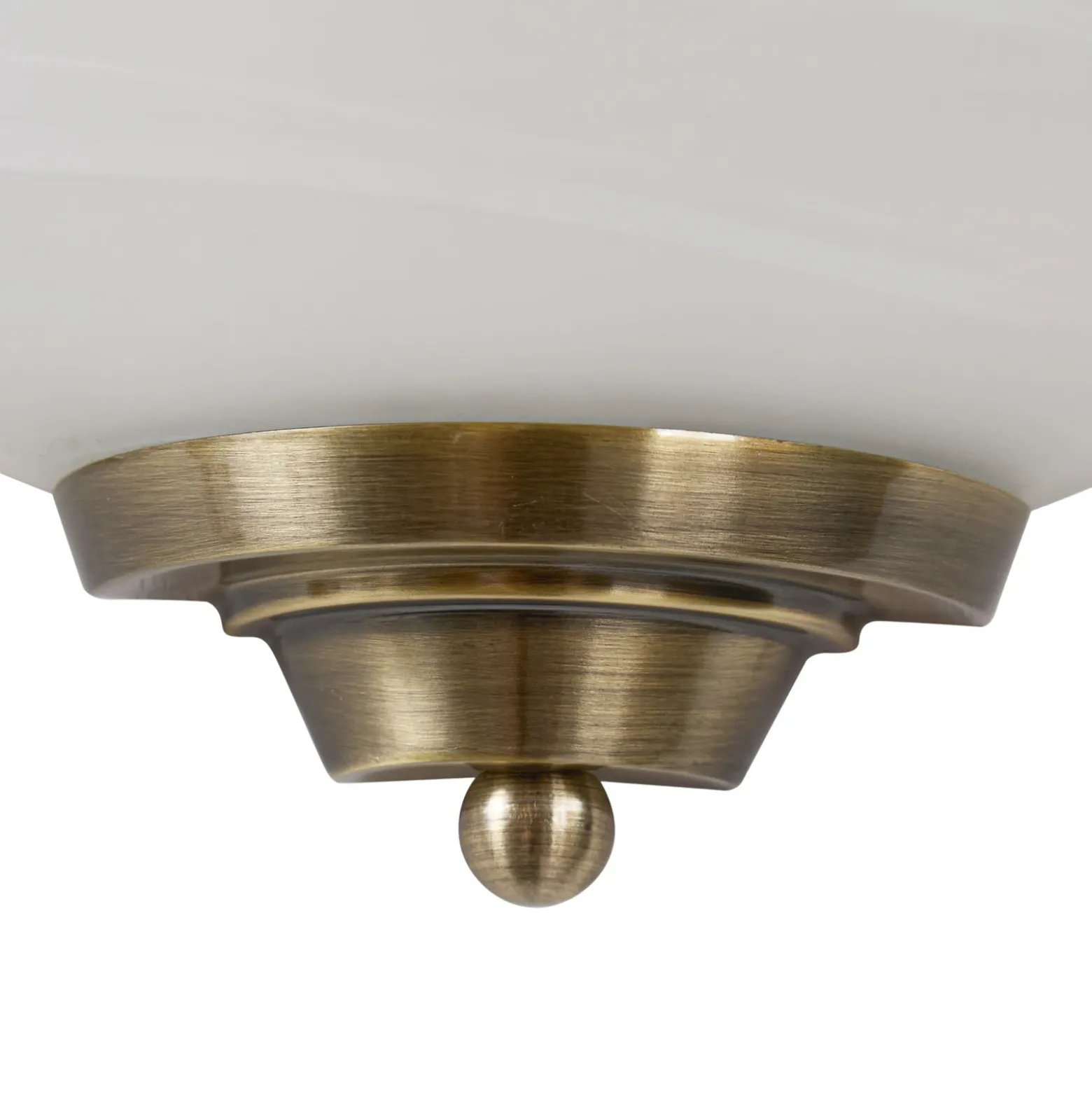 Lindby aplique de pared Irimia, 31 cm, latón envejecido, cristal
