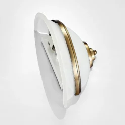 Lindby aplique de pared Irimia, 31 cm, latón envejecido, cristal