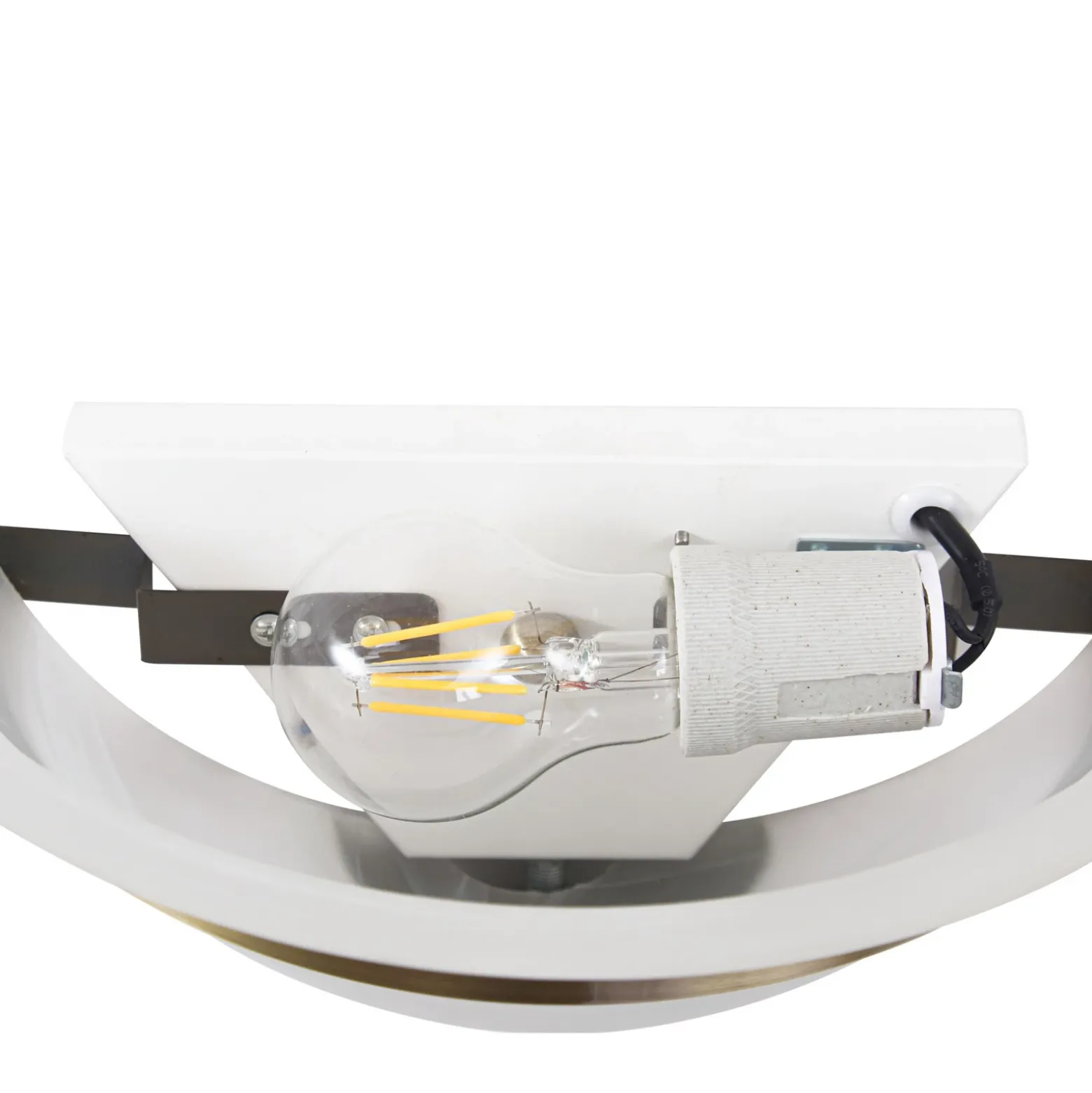 Lindby aplique de pared Irimia, 31 cm, latón envejecido, cristal