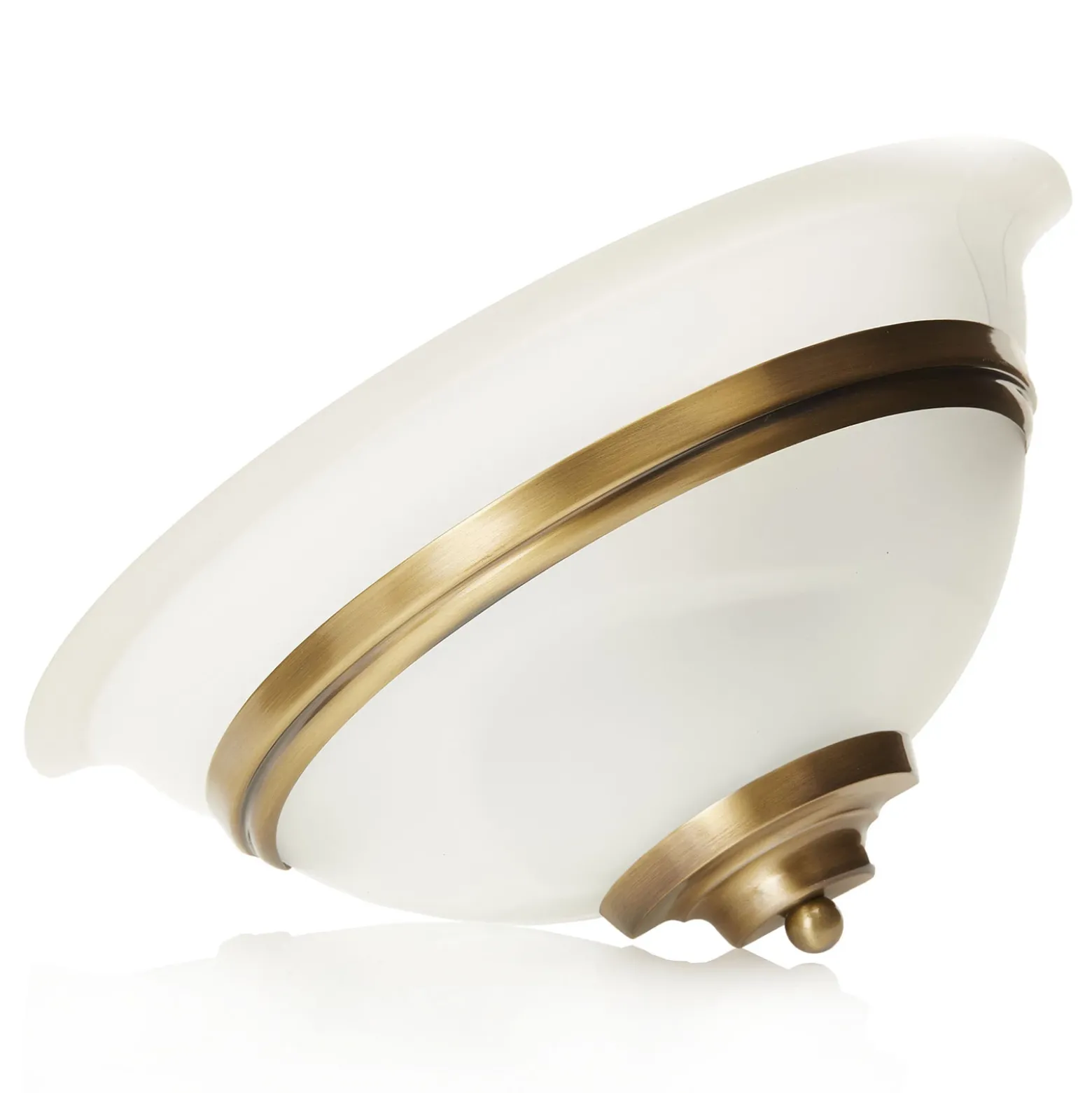 Lindby aplique de pared Irimia, 31 cm, latón envejecido, cristal