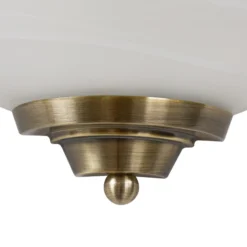 Lindby aplique de pared Irimia, 31 cm, latón envejecido, cristal