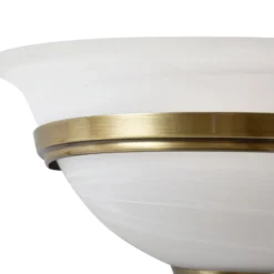 Lindby aplique de pared Irimia, 31 cm, latón envejecido, cristal