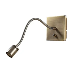 Lindby aplique de pared LED Mayar, latón, metal, lámpara de lectura, 11cm