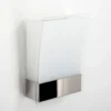 Lindby Aplique de pared Malthe, altura 27 cm, cromo, vidrio, metal