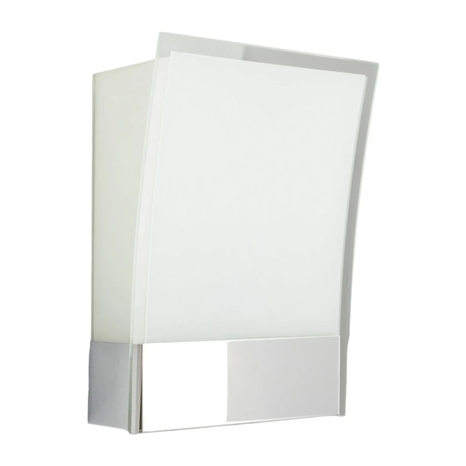 Lindby Aplique de pared Malthe, altura 27 cm, cromo, vidrio, metal