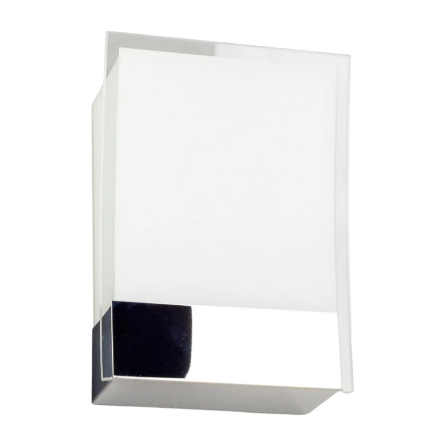 Lindby Aplique de pared Malthe, altura 27 cm, cromo, vidrio, metal