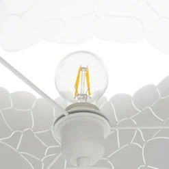 Lindby Aralena lámpara de pie, blanca, metal, altura 143,5 cm