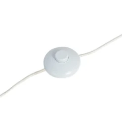 Lindby Aralena lámpara de pie, blanca, metal, altura 143,5 cm