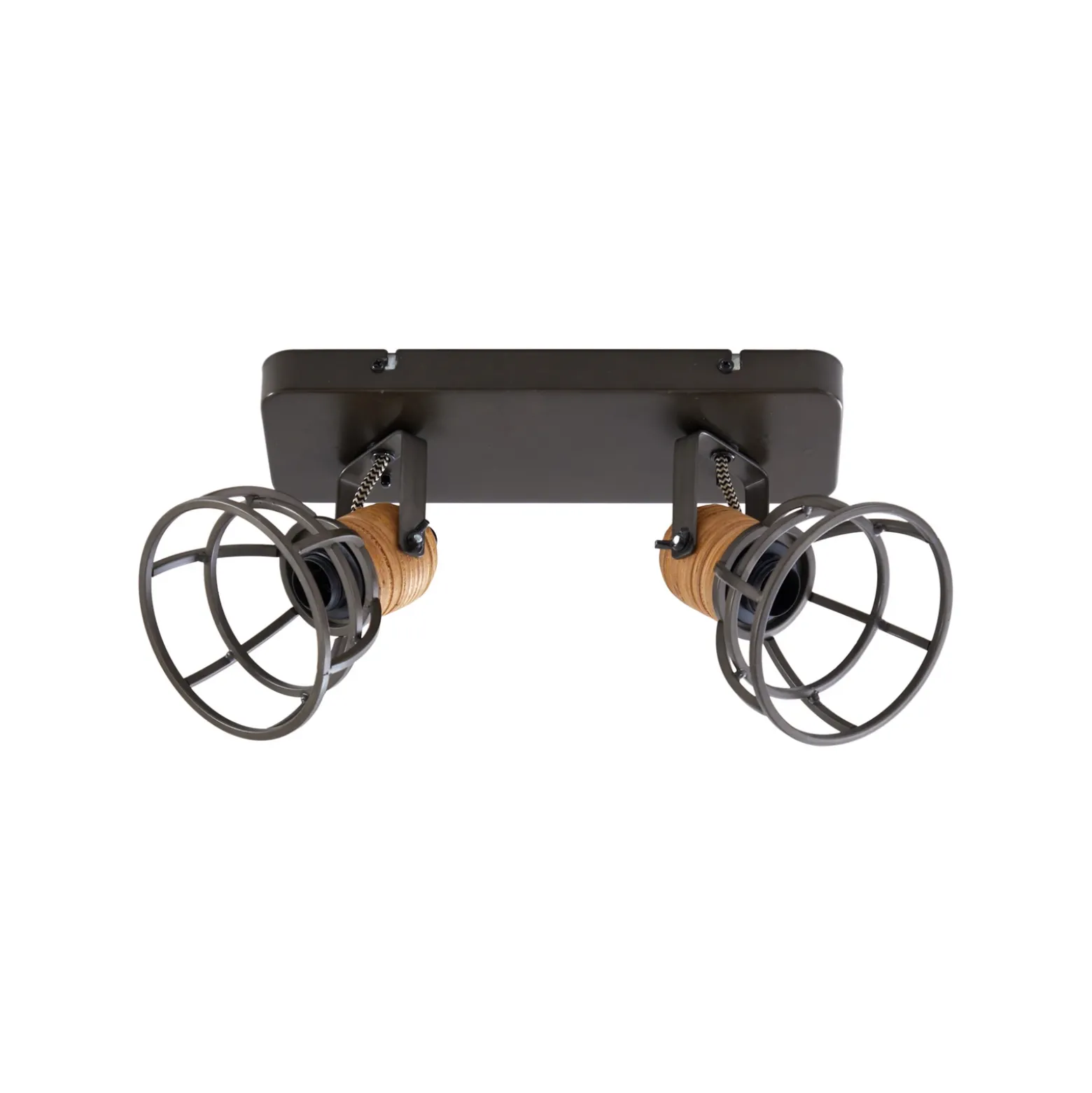 Lindby Arinthea downlight de techo, 2 luces, negro, acero, E14