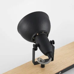 Lindby Aylis lámpara de techo, 4 luces, 82 cm, negro, madera, E14