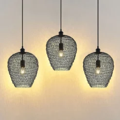 Lindby Benja lámpara colgante, 3 luces, negro