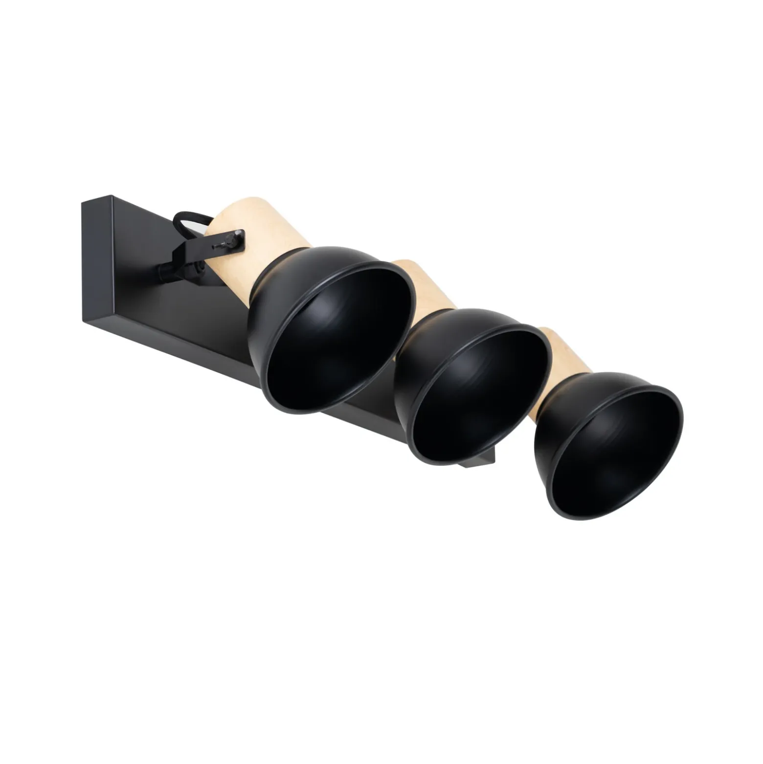 Lindby Bosko foco, negro, 3 luces, alargado