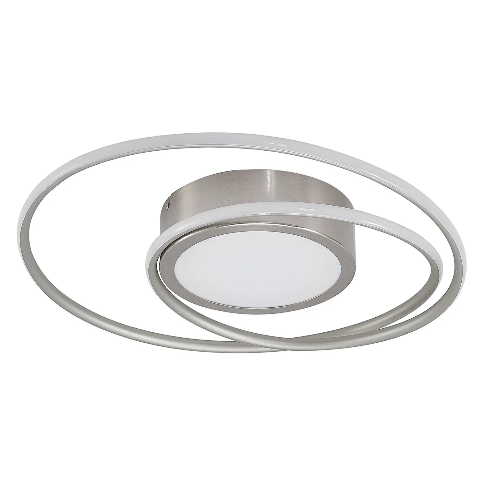 Lindby Bovia plafón LED, CCT, atenuable, níquel