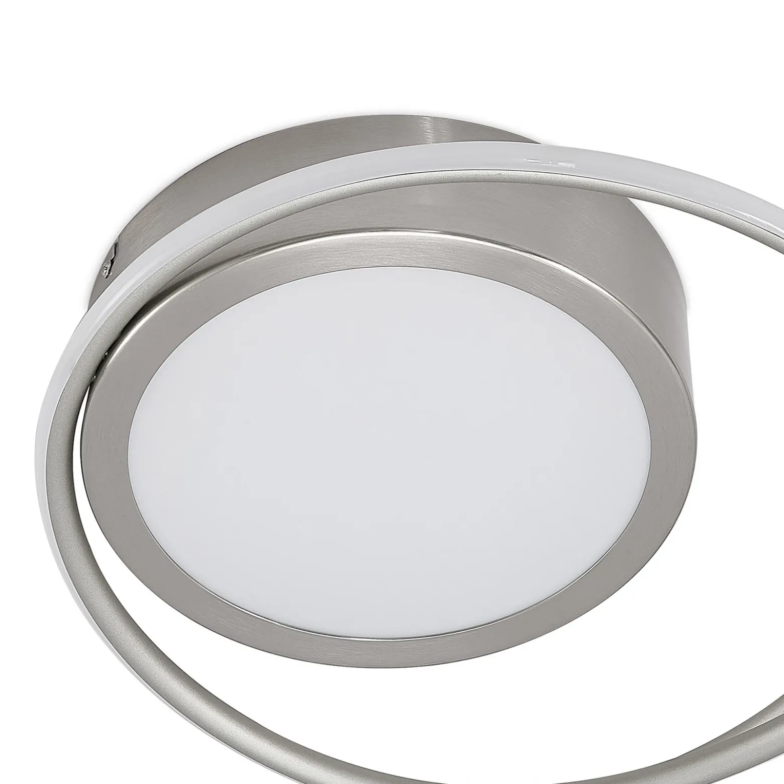 Lindby Bovia plafón LED, CCT, atenuable, níquel