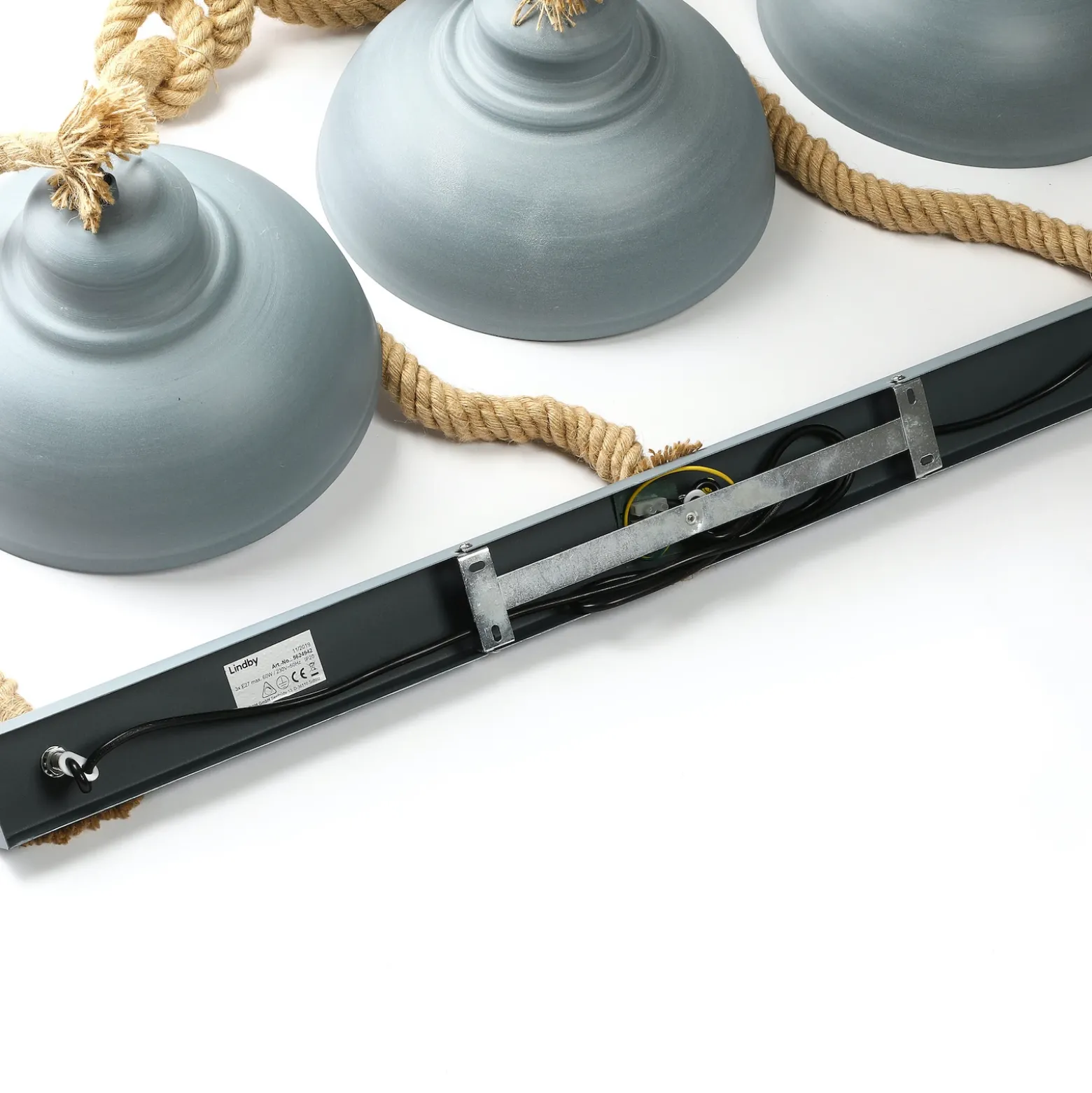 Lindby Chaby lámpara colgante, hormigón, 3 luces