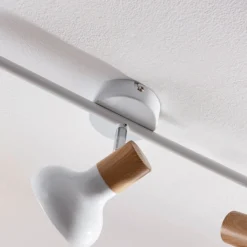 Lindby downlight de techo Fridolin, 50cm, 3 luces, blanco, metal