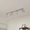 Lindby downlight de techo Joffrey, 80 cm, níquel, 4 luces, GU10