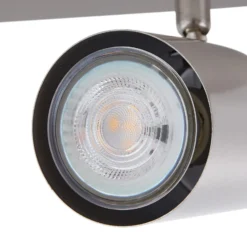 Lindby downlight de techo Joffrey, 116 cm, níquel, 6 luces, GU10
